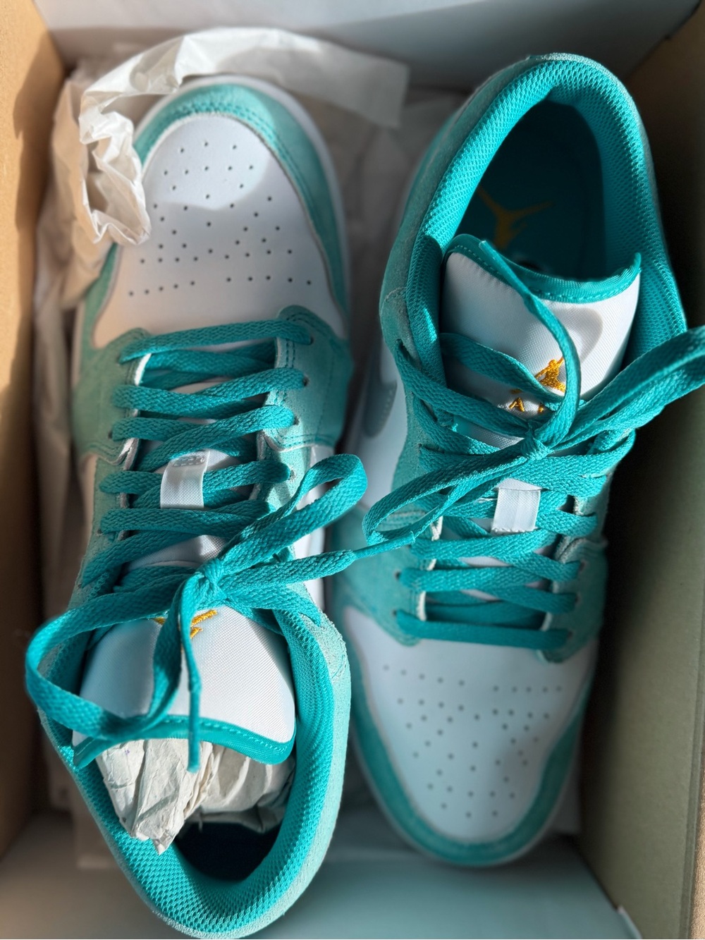 Jordan air 1 low SE/ New Emerald/ Taxi White/ size 11/ men